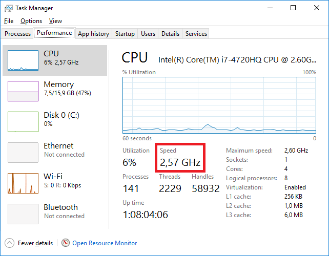 CPU frequency